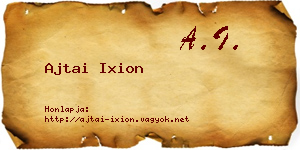 Ajtai Ixion névjegykártya